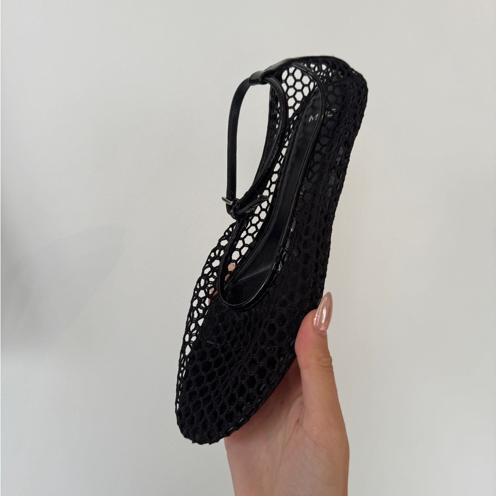 Mango black flats